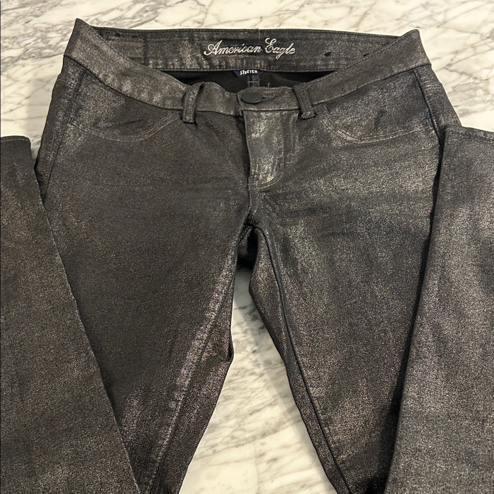 American Eagle Metallic Jeggings